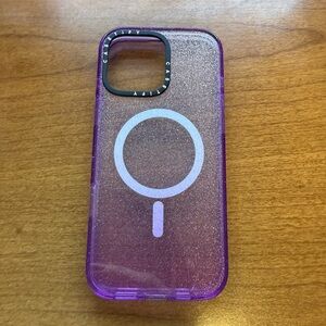 Casetify Purple Glitter iPhone 16pro max case